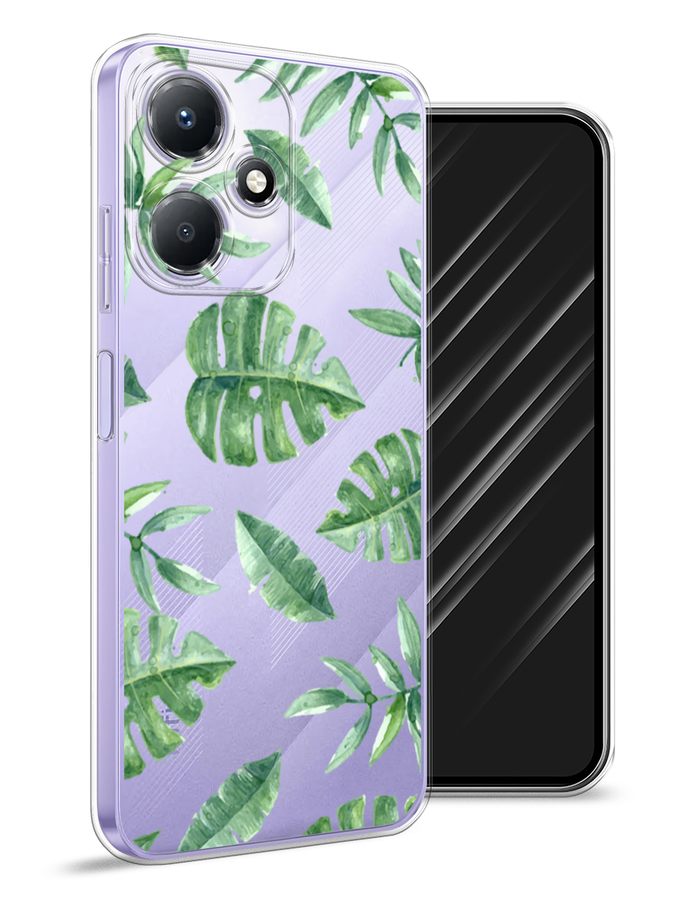 

Чехол Awog для Infinix Hot 30 Play "Нарисованные пальмовые листья", Зеленый, 3104250-4