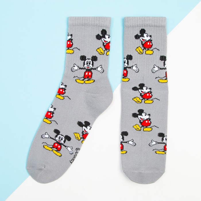 

Носки для мальчика «Микки Маус», Disney, 18-20 см, цвет серый, Микки Маус и друзья