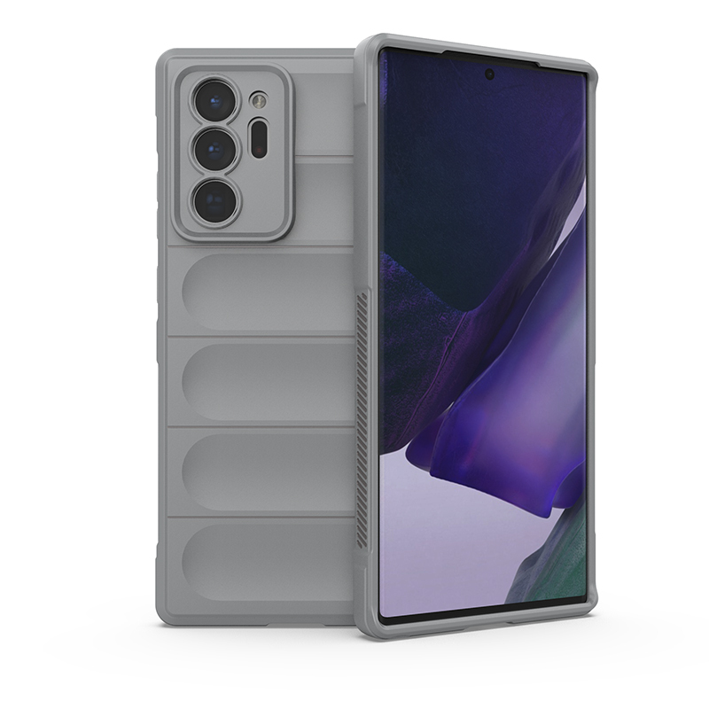 

Противоударный чехол Flexible Case для Samsung Galaxy Note 20 Ultra, светло-серый, Flexible Case