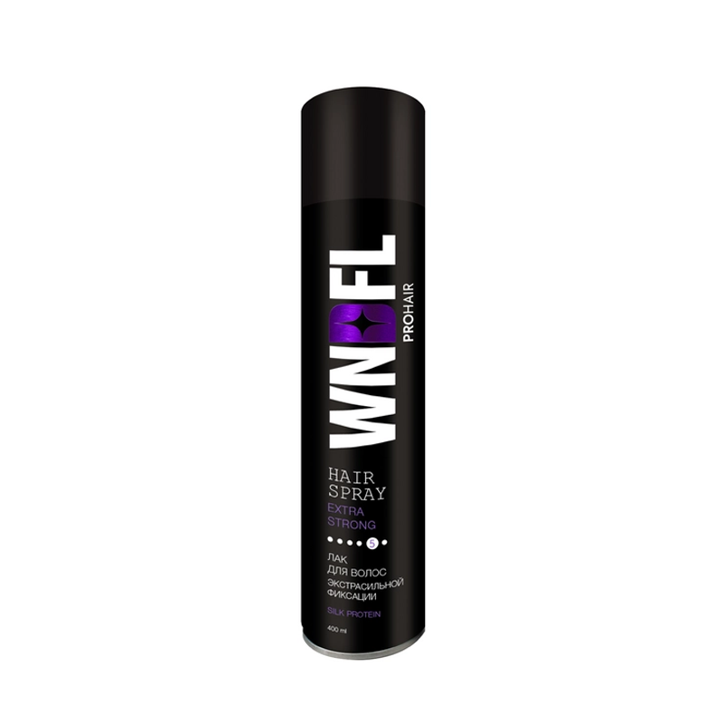 Лак для волос экстра сильная фиксация Wndfl Hair Spray Silk Protein Extra Strong 400 мл