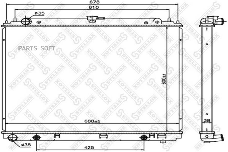 

STELLOX Радиатор охлаждения STELLOX 1025420sx
