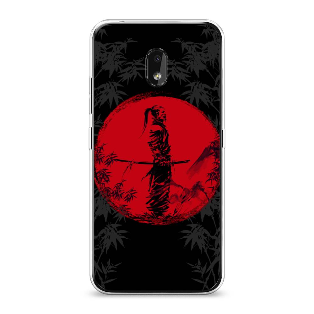 

Чехол на Nokia 2.2 "Самурай на красном фоне", Черный;красный;серый, 122950-4