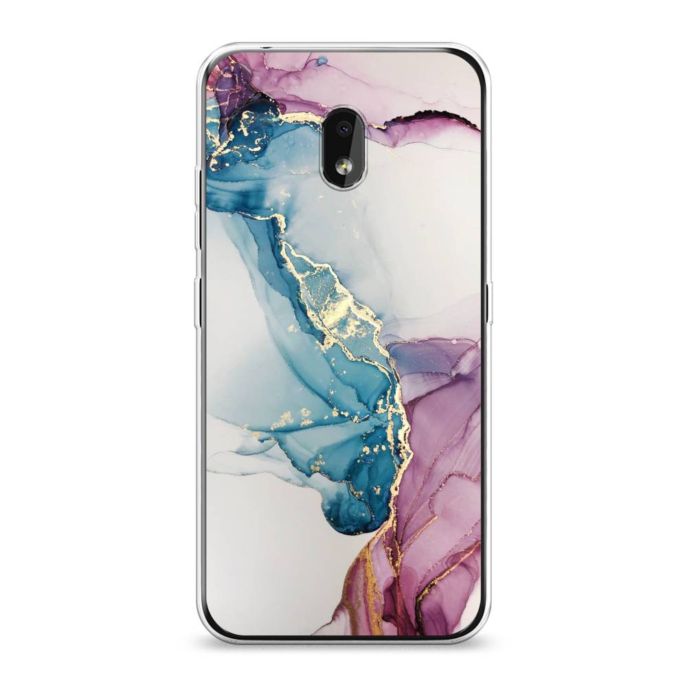 

Чехол на Nokia 2.2 "Розовые разводы рисунок", 122950-3