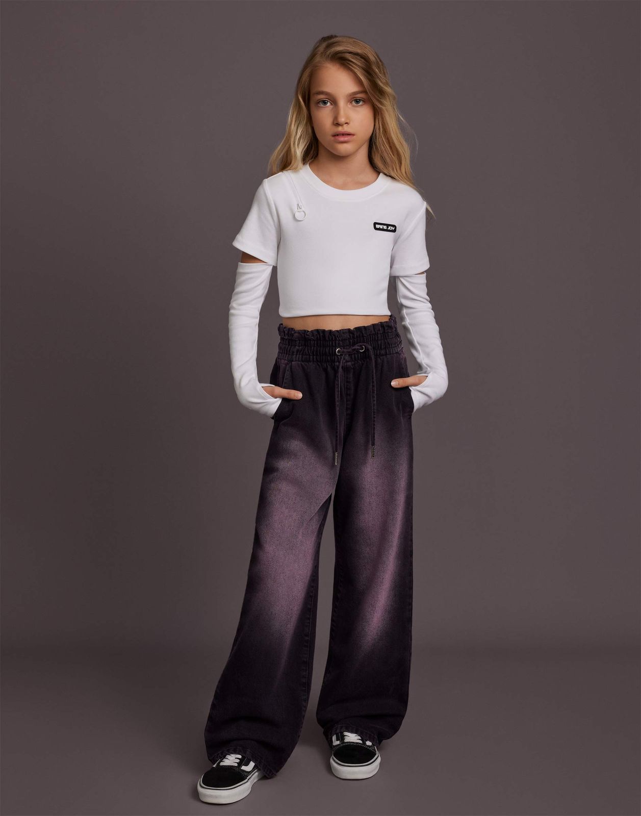 

Джинсы для девочки Gloria Jeans GJN034203 черный/розовый 7-8л/128, GJN034203