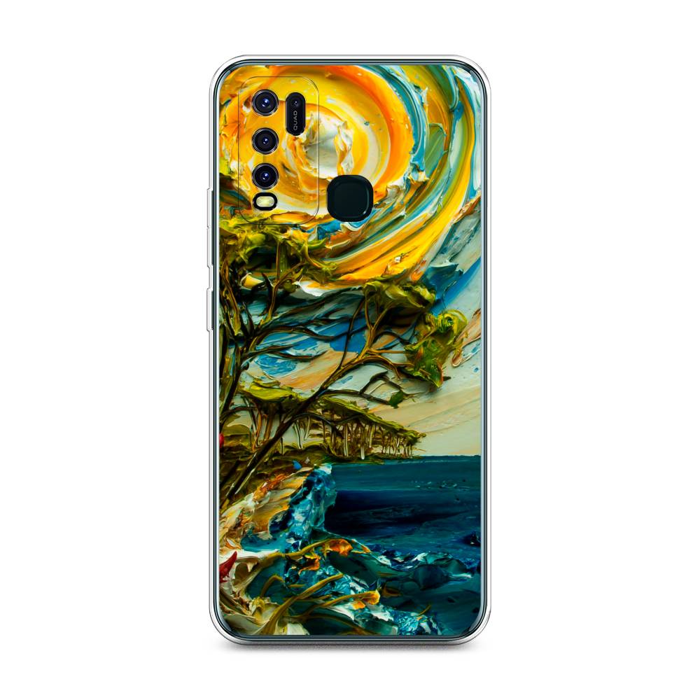 

Чехол для Vivo Y30/Y50 "Солнце живопись", Желтый;синий, 263150-4
