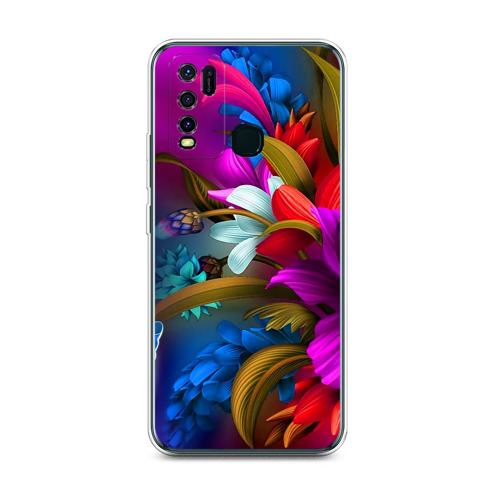 

Чехол для Vivo Y30/Y50 "Фантастические цветы", Фиолетовый;красный;синий, 263150-2