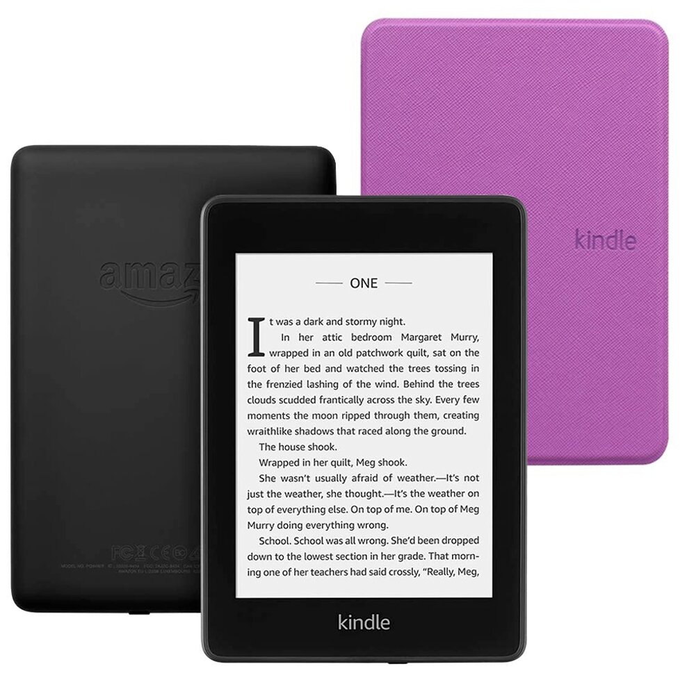 

Электронная книга Amazon Kindle Paperwhite 2018 8Gb Black + Чехол UltraSlim фиолетовый, Paperwhite 4 (2018)