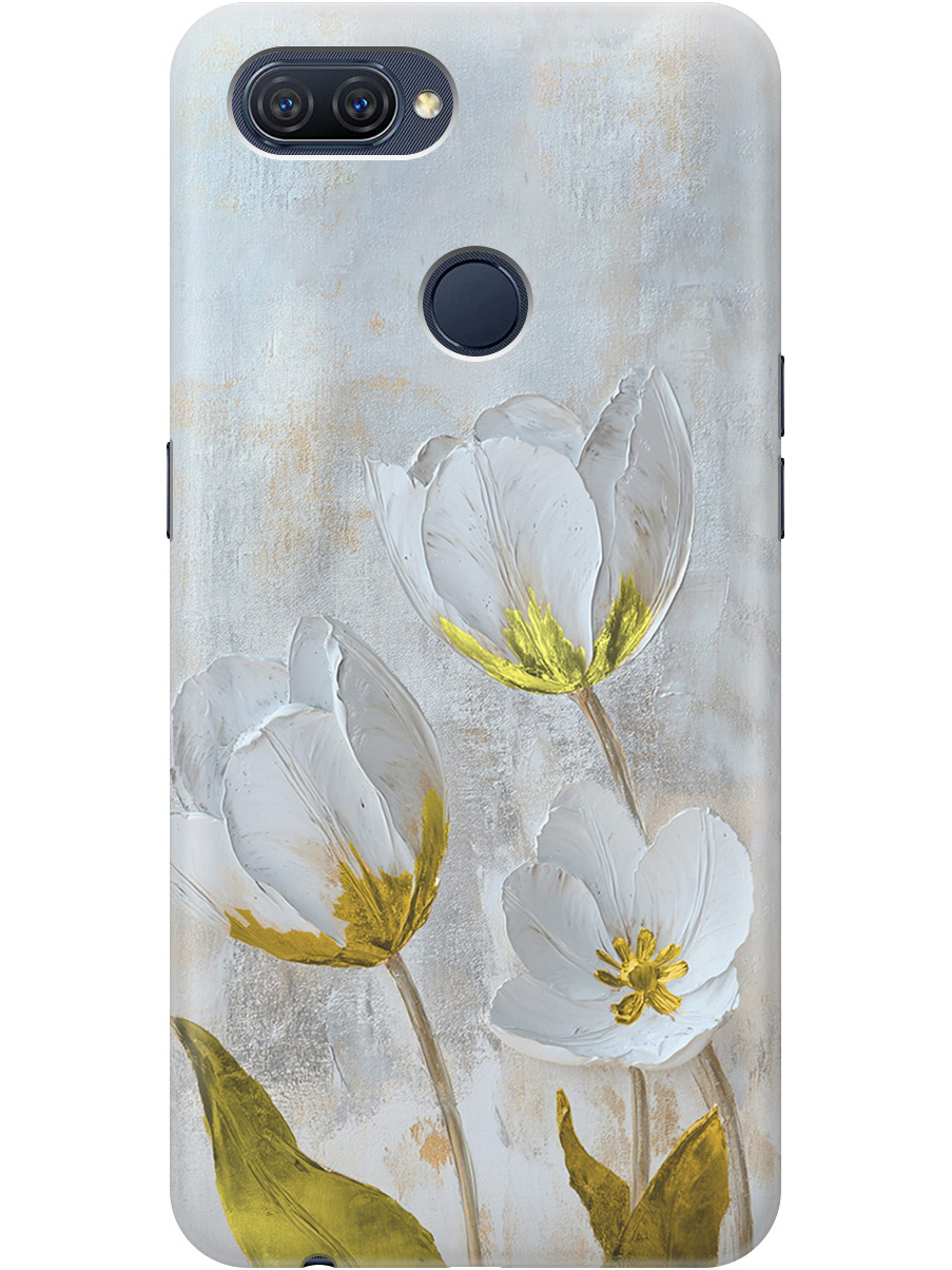 

Силиконовый чехол на Oppo A12/A7/A5s с принтом "Белые тюльпаны" прозрачный, Прозрачный;белый;серый;золотистый, 725455123