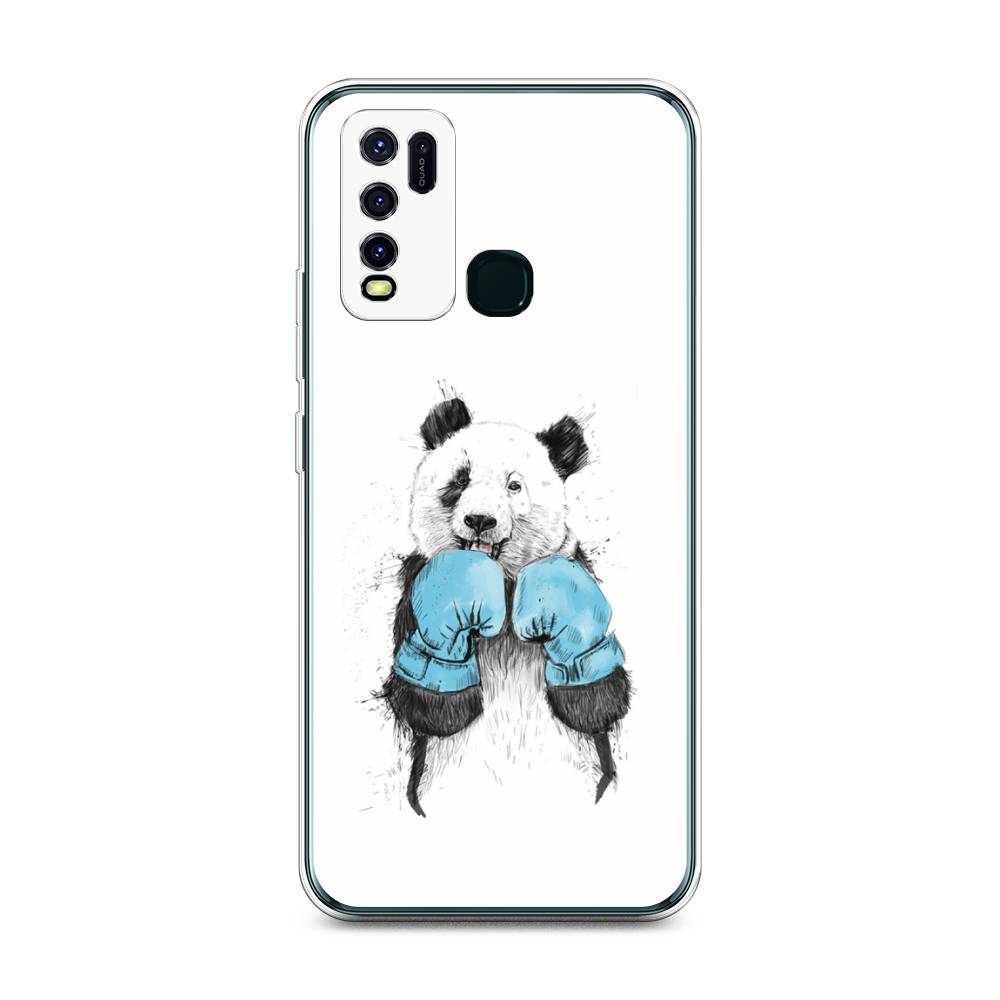 

Чехол для Vivo Y30/Y50 "Панда боксер", Голубой;белый;серый, 263150-1