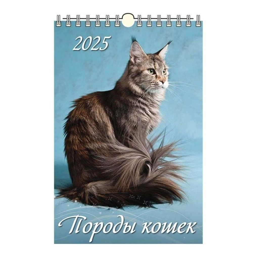

Календарь настенный перекидной Породы кошек на 2025 год