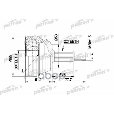 

ШРУС нар. 21x49x28 RENAULT Logan / Sandero 1,4-1,6 04-13 PATRON PCV2173