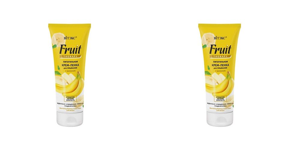 Витэкс Очищающий Пенка для лица Fruit Therapy Банан, 150мл 2шт