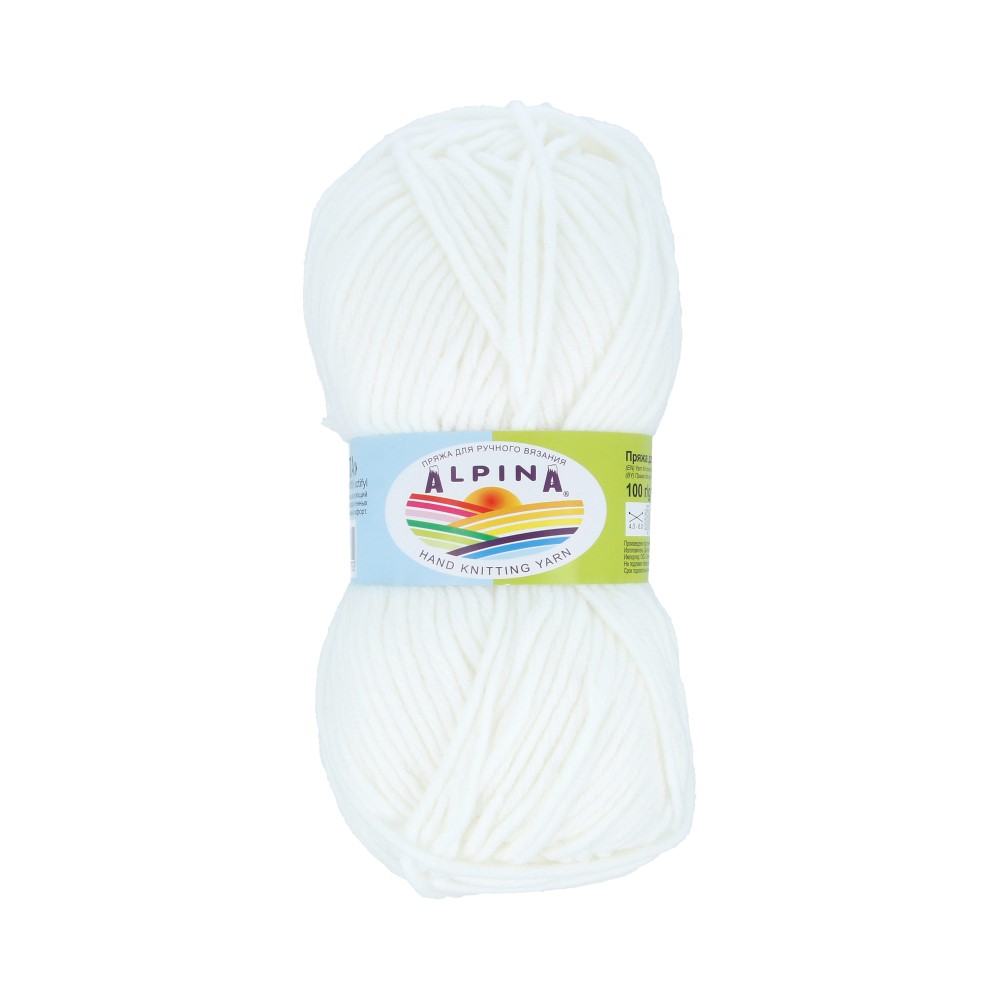 

Alpina Marta, 100% тактифил, 5 шт по 100 г, 120 м, цвет 001 белый