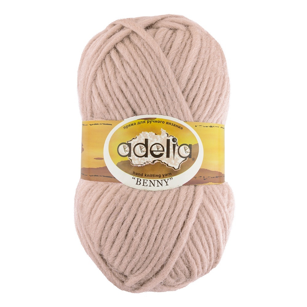 

Adelia Benny, шерсть, 5х100 г, 96 м+/-5 м, №711 светлый бежевый