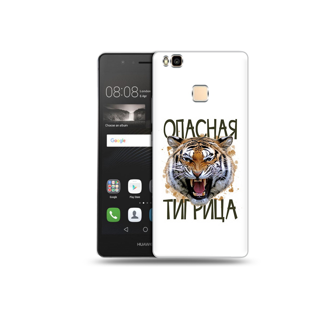 

Чехол MyPads Tocco для Huawei P9 Lite опасная тигрица (PT74547.57.527), Прозрачный, Tocco