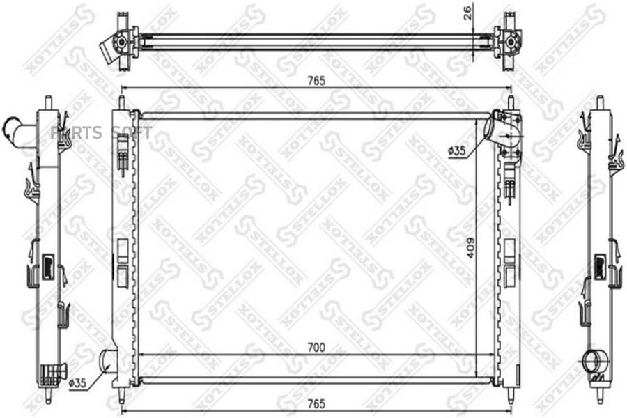 

STELLOX Радиатор охлаждения STELLOX 1025452sx