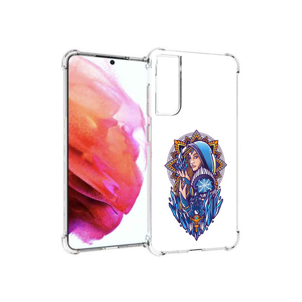 

Чехол MyPads Tocco для Samsung Galaxy S21 FE кристал мейден дота 2, Прозрачный, Tocco