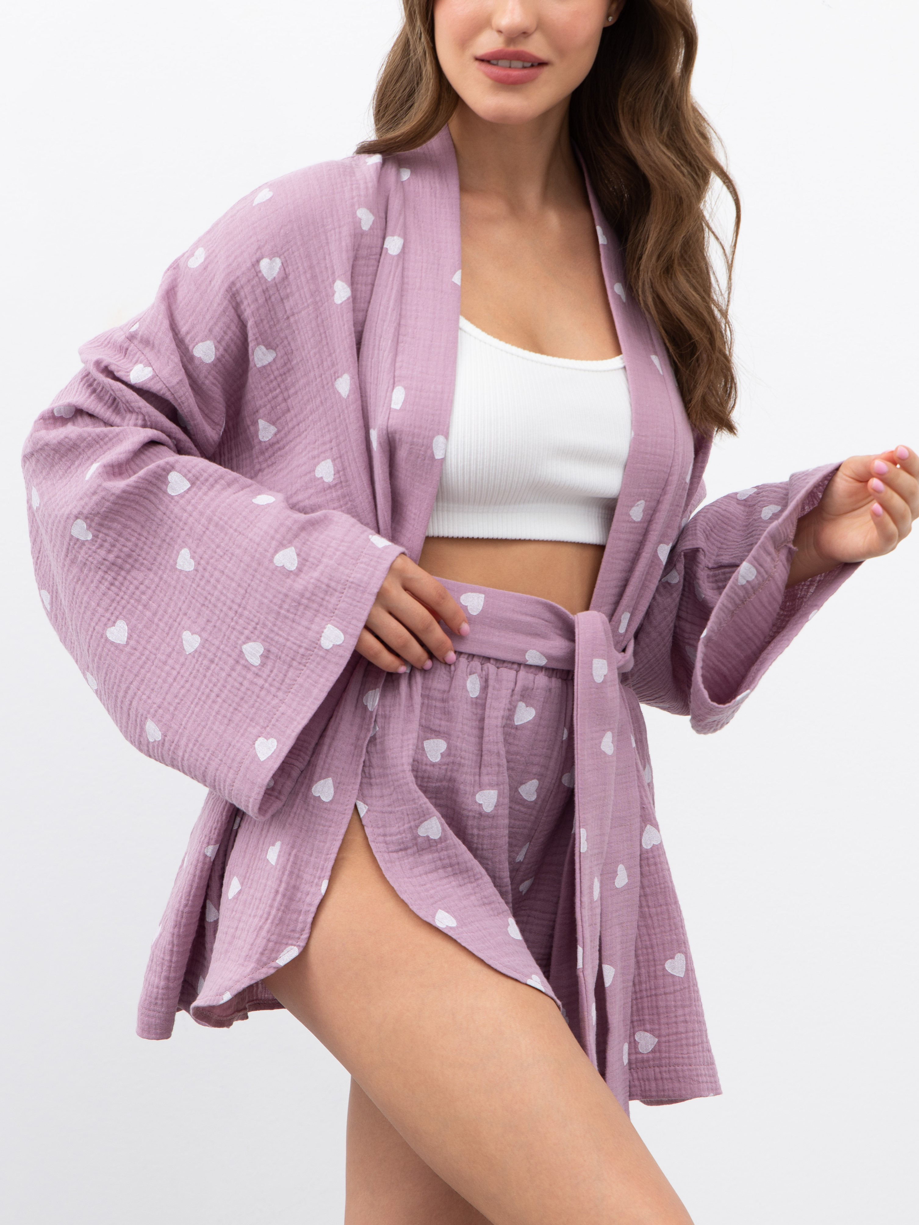 

Комплект домашний женский Mimi Pajamas Brand 10002 фиолетовый 40-42 RU, 10002