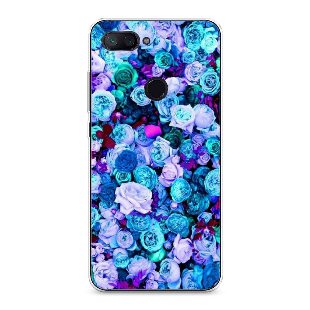 

Чехол на Xiaomi Mi 8 Lite (Youth Edition) "Цветочный ковер", Фиолетовый, 34550-2