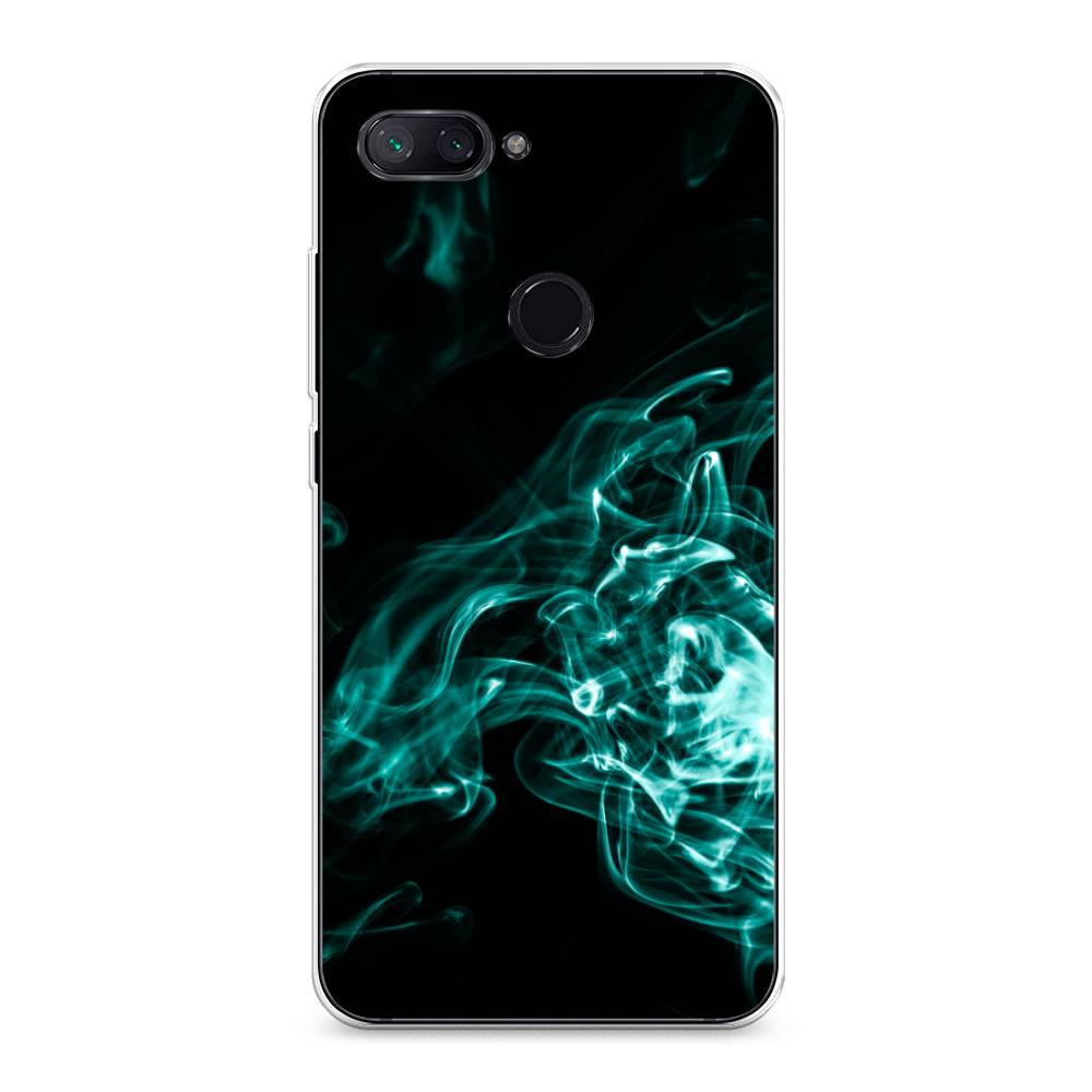

Чехол на Xiaomi Mi 8 Lite (Youth Edition) "Дым", Голубой;черный, 34550-3