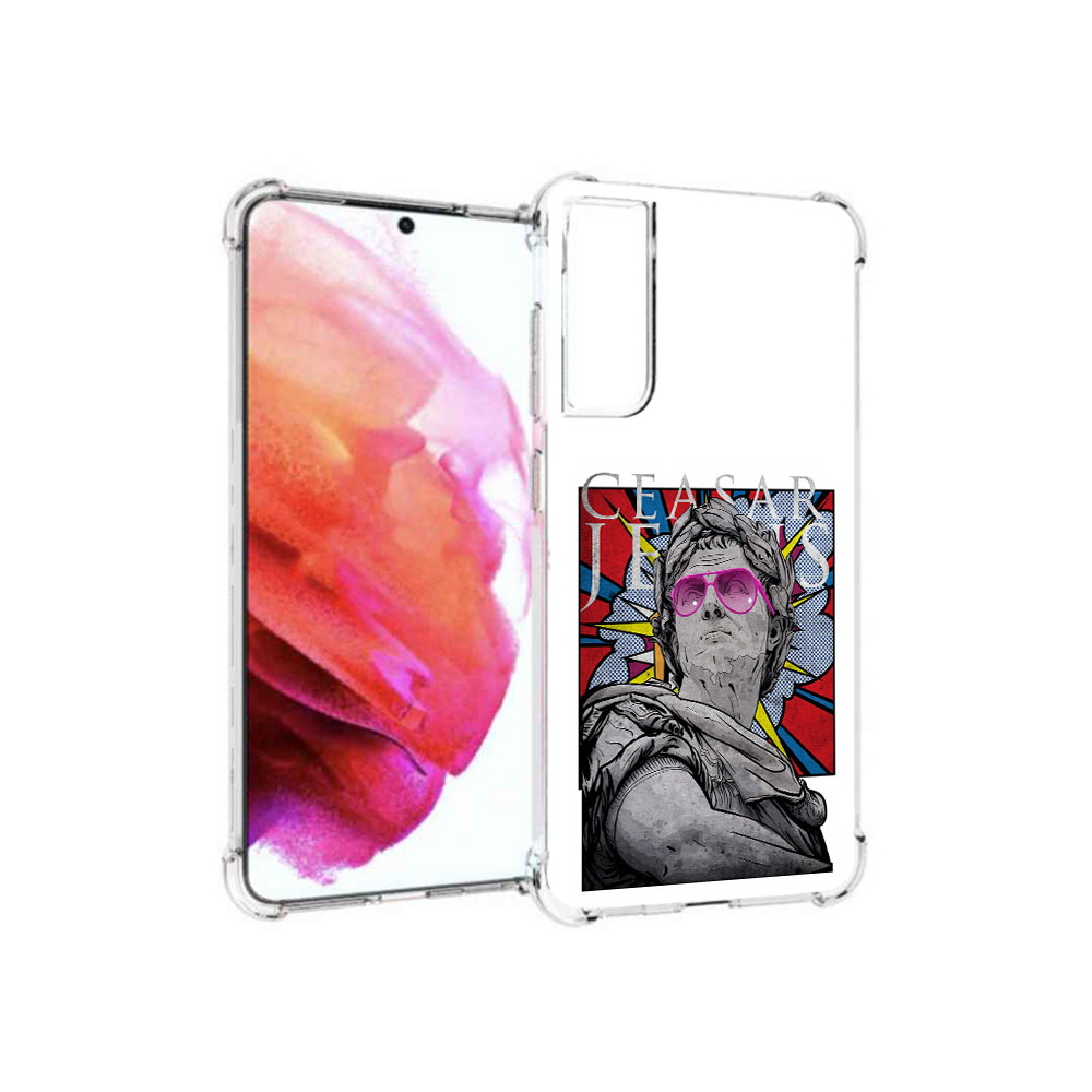 

Чехол MyPads Tocco для Samsung Galaxy S21 FE крутая статуя свободы, Прозрачный, Tocco