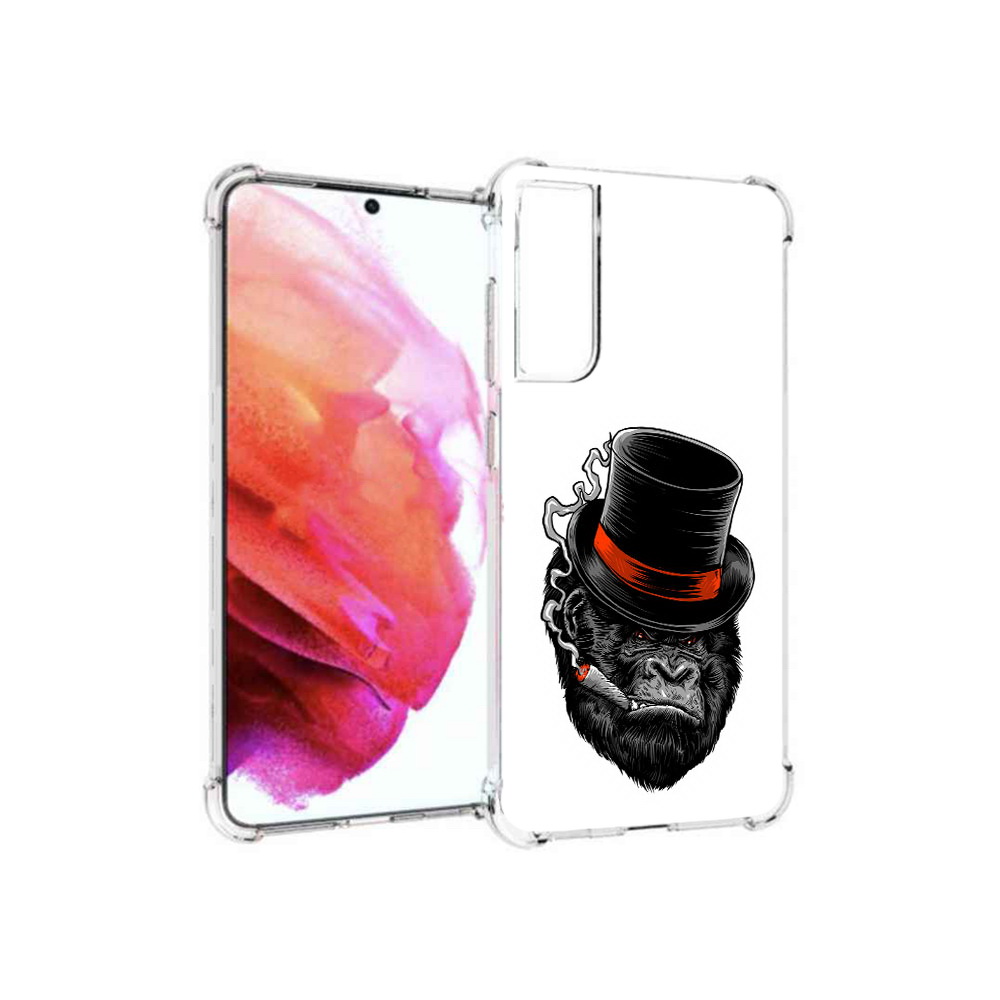 

Чехол MyPads Tocco для Samsung Galaxy S21 FE дизайнерская горилла, Прозрачный, Tocco