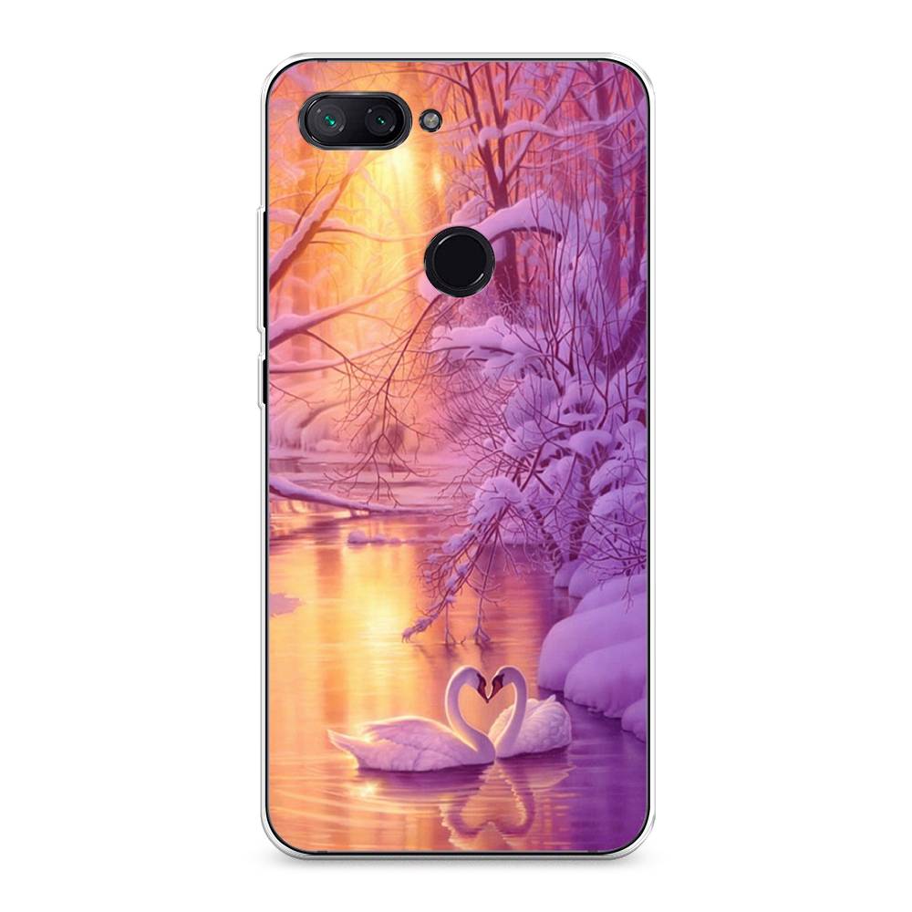 

Чехол на Xiaomi Mi 8 Lite (Youth Edition) "Зима 1", Фиолетовый;желтый, 34550-2