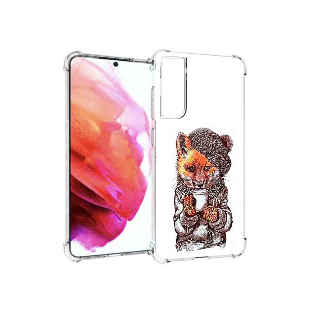 

Чехол MyPads Tocco для Samsung Galaxy S21 FE лиса в шапке, Tocco