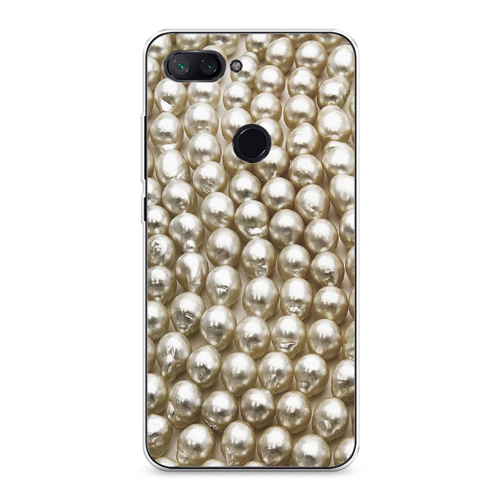 

Чехол на Xiaomi Mi 8 Lite (Youth Edition) "Жемчуг", Бежевый, 34550-3