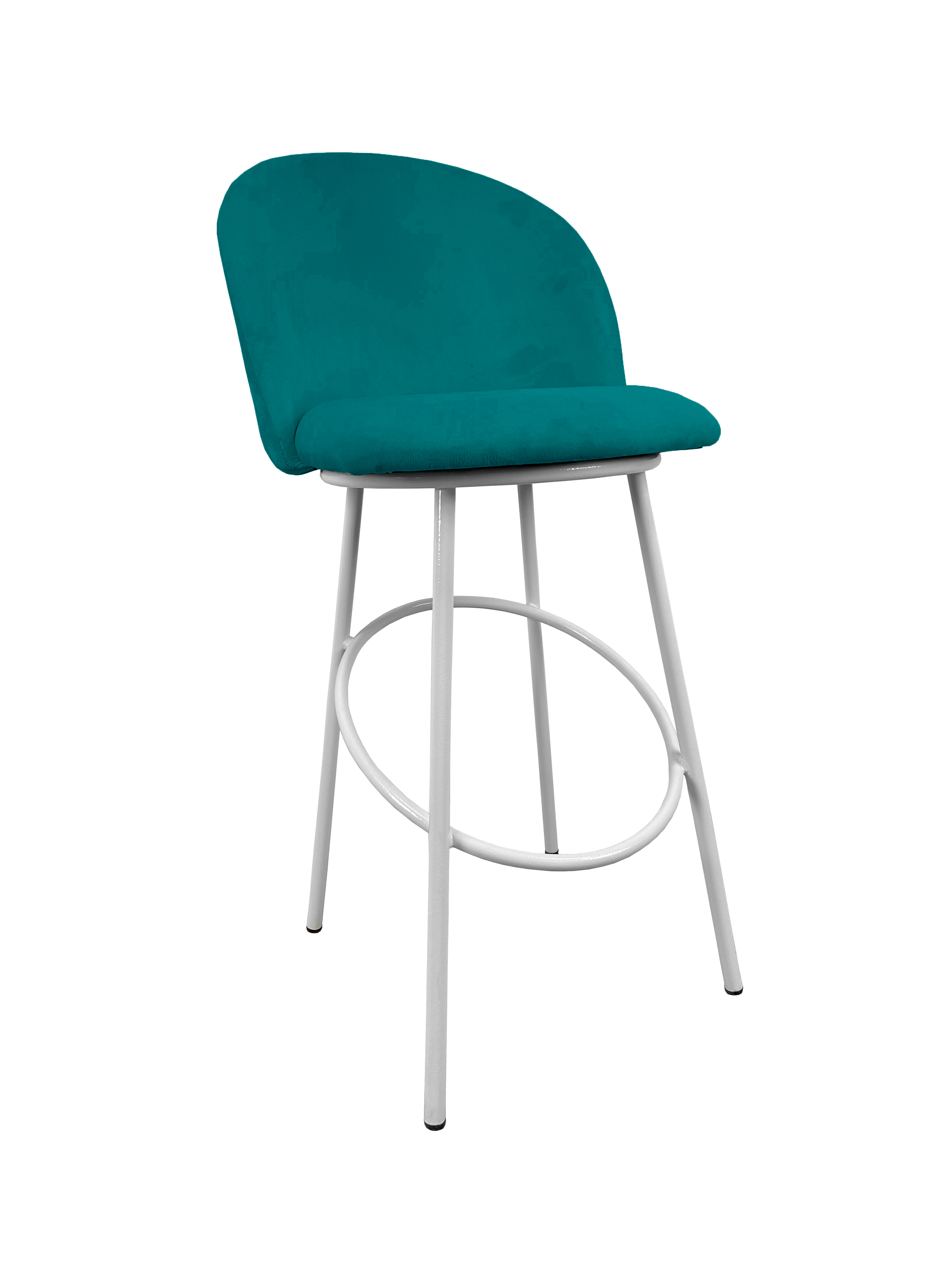 Стул M-GROUP Полубарный аквамарин белые ножки 5560₽