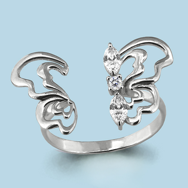 

Кольцо из серебра р. 16,5 AQUAMARINE 64265А_925_р, 64265А_925_р