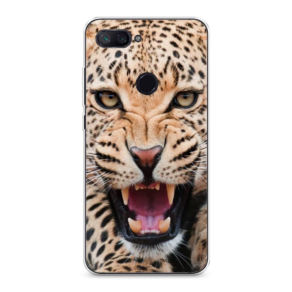

Чехол на Xiaomi Mi 8 Lite (Youth Edition) "Леопард 3d", Бежевый;черный, 34550-6