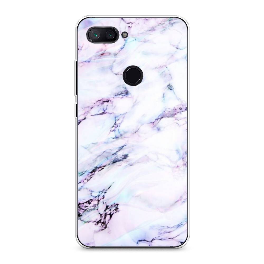 

Чехол на Xiaomi Mi 8 Lite (Youth Edition) "Радужный мрамор", Серый;фиолетовый, 34550-3