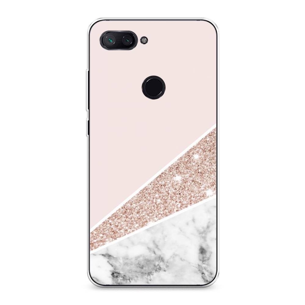 

Чехол на Xiaomi Mi 8 Lite (Youth Edition) "Блестящий розовый мрамор", 34550-3