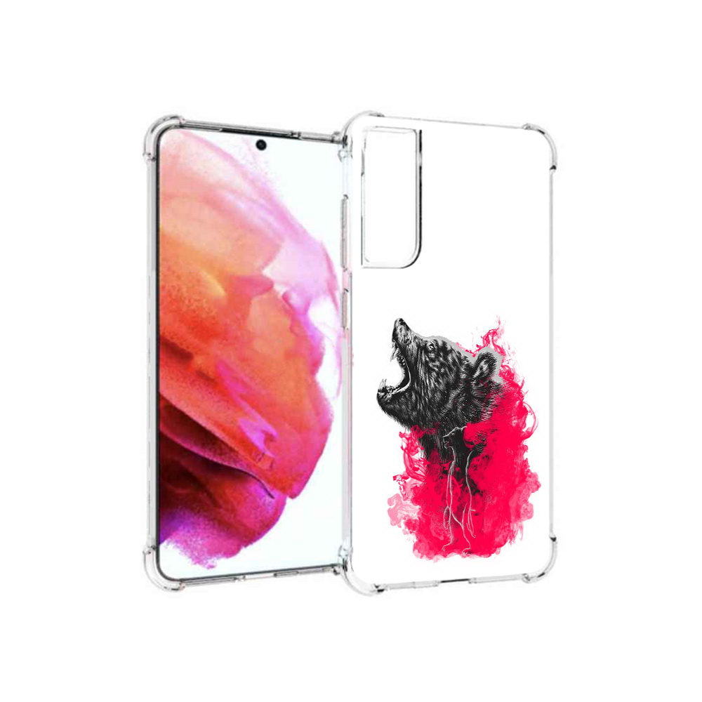 

Чехол MyPads Tocco для Samsung Galaxy S21 FE медведь в дымке, Прозрачный, Tocco