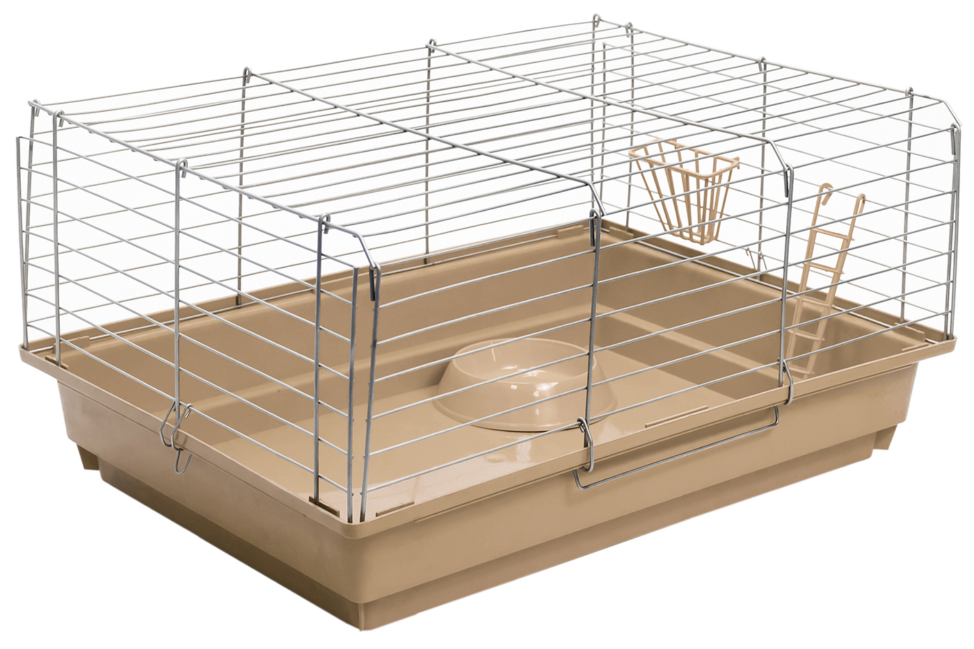 Клетка для кроликов PetTails, складная, шаг прута 22мм, 58*40*30, бежевый