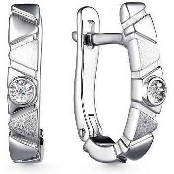 

Серьги с 2 бриллиантами из серебра Алкор серебро 02-2878_000Б-00, 02-2878_000Б-00