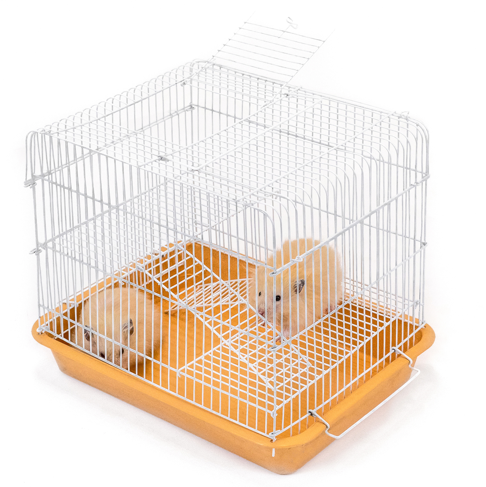 

Клетка для грызунов PetTails шаг прута 10 мм, 2 этажа 33*24*h28 см бежевый, 4225