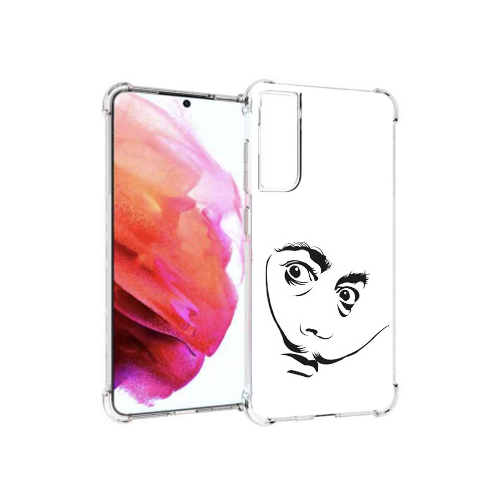 

Чехол MyPads Tocco для Samsung Galaxy S21 FE мужчина с длинными усами, Прозрачный, Tocco