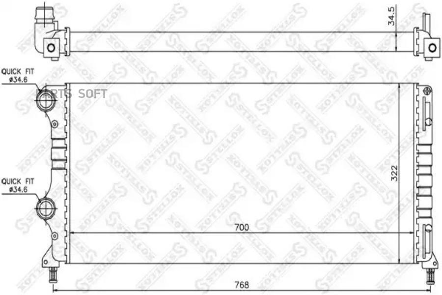 

STELLOX Радиатор охлаждения STELLOX 1025712sx