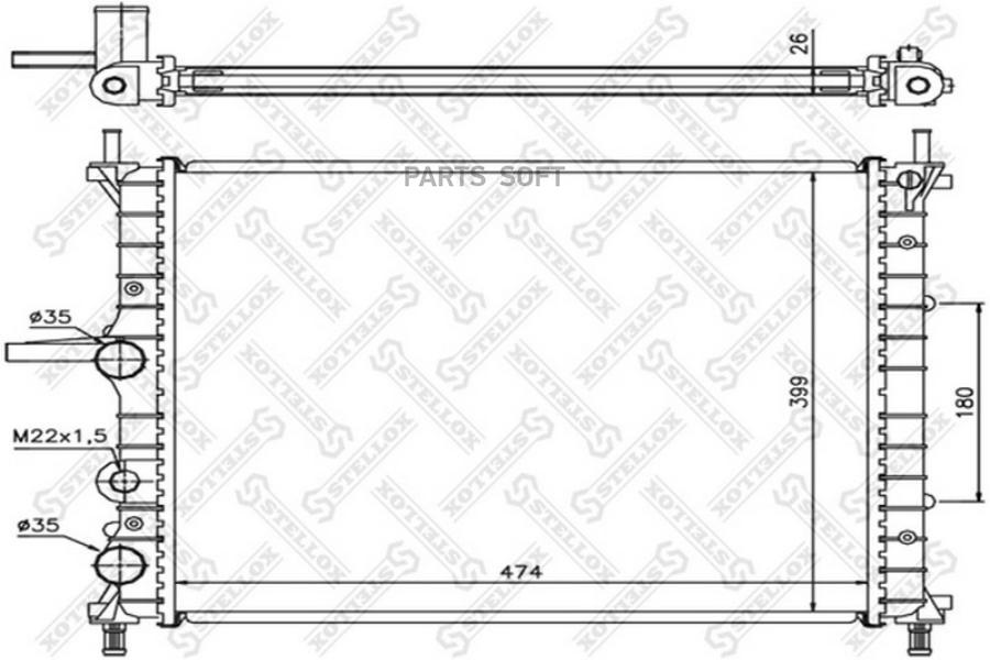 

STELLOX Радиатор охлаждения STELLOX 1025727sx