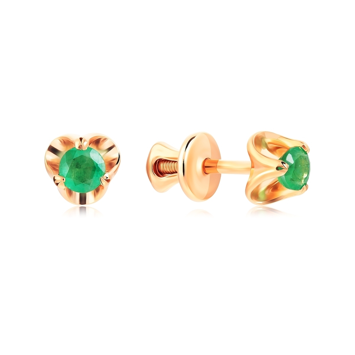 

Серьги из серебра VALTERA 118105, изумруд, 118105