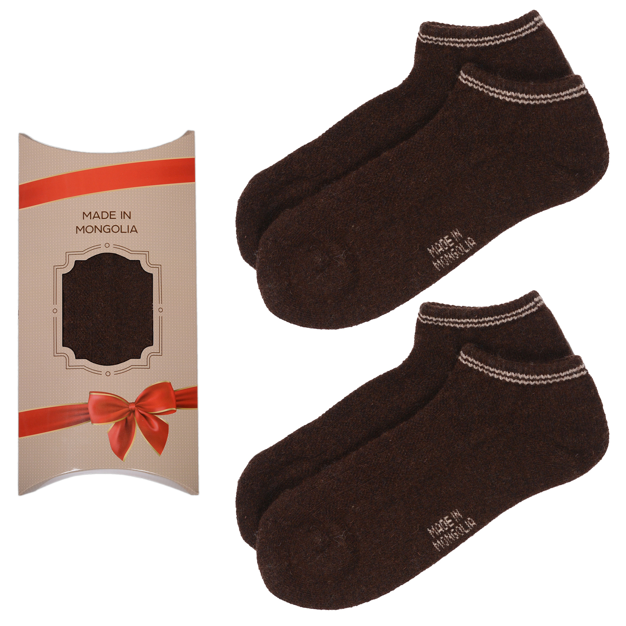 Подарочный набор носков унисекс Монголка 2-Мон-КорНос70 коричневых 43-45