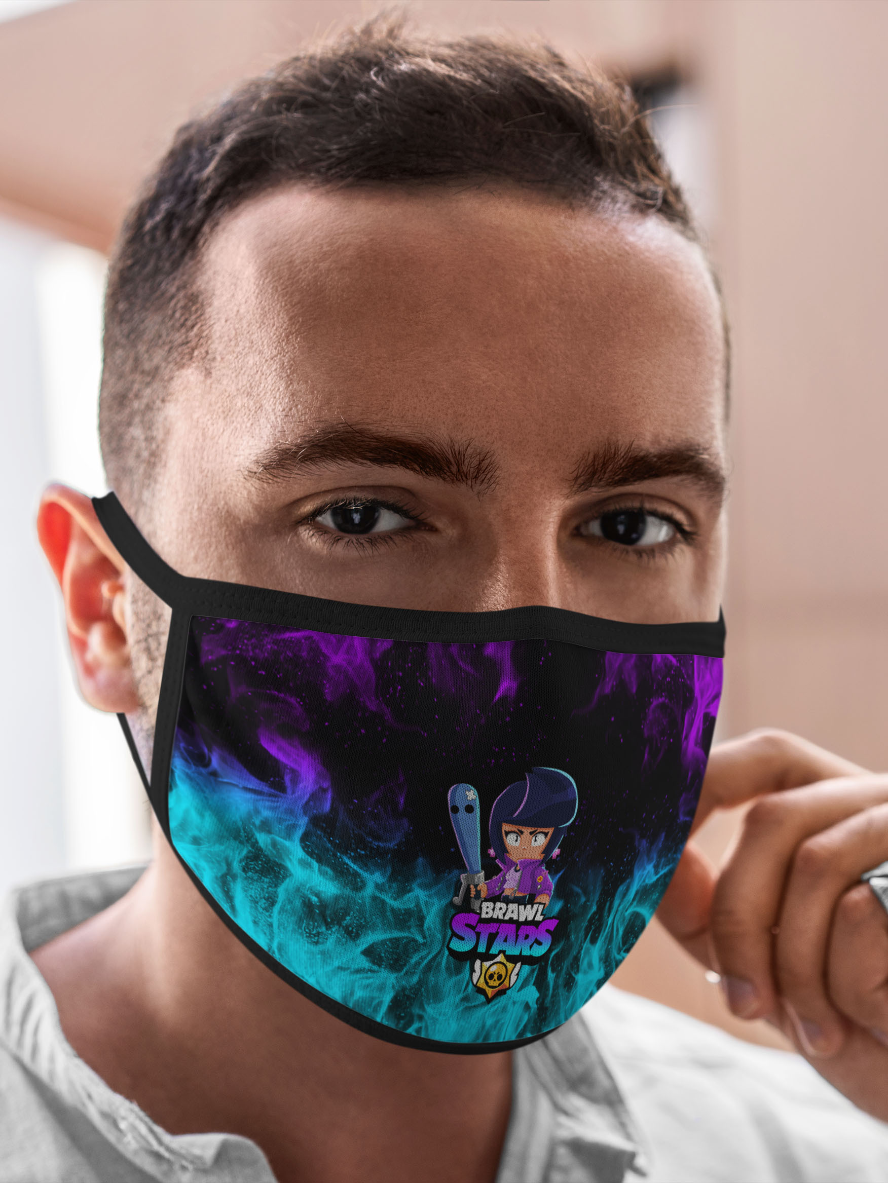 

Многоразовая маска унисекс Burnettie Brawl Stars Bibi, Разноцветный, Brawl Stars Bibi