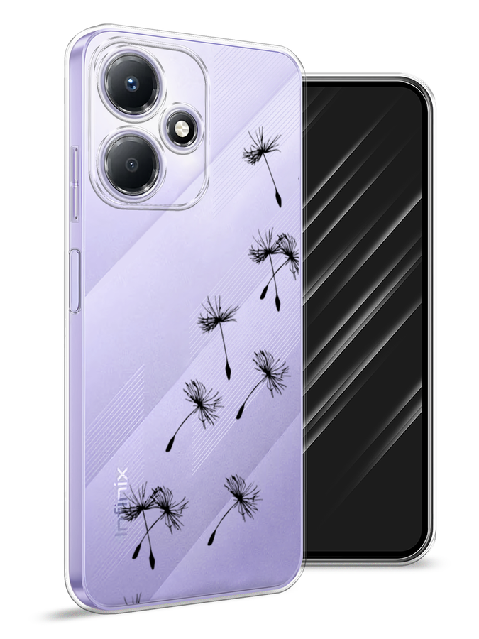 

Чехол Awog для Infinix Hot 30 Play "Летящие одуванчики", Черный, 3104250-8