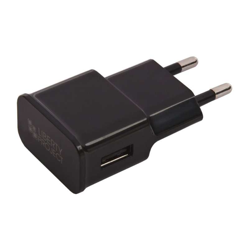 фото Сзу lp с выходом usb 2,1a + кабель usb type-c classic plus (черное/коробка) liberty project