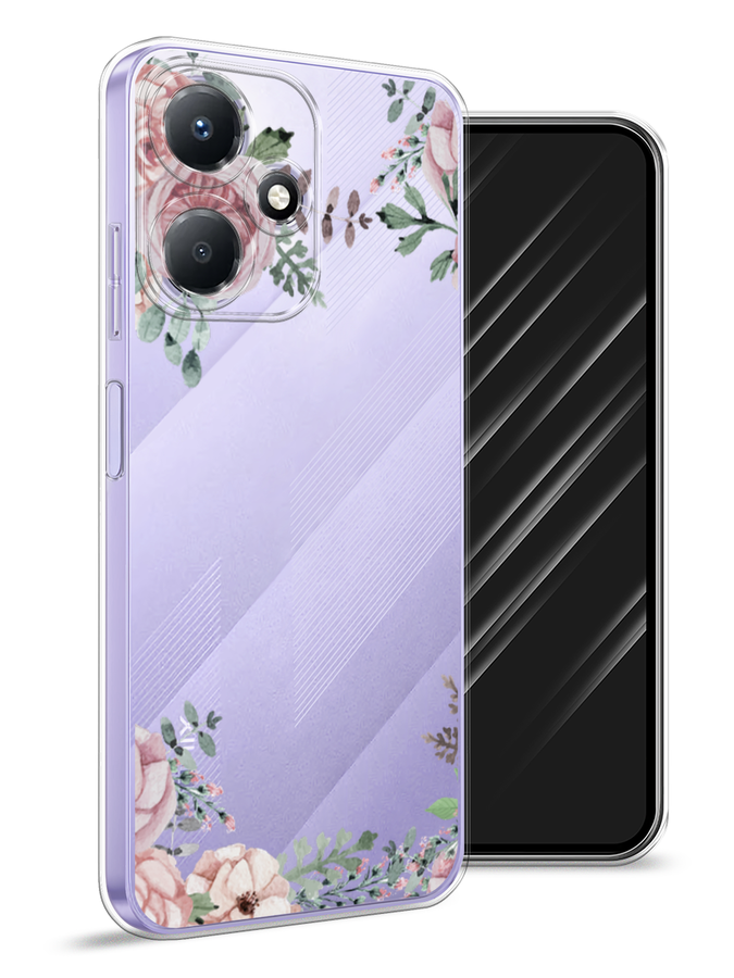 

Чехол Awog для Infinix Hot 30 Play "Нежные розы акварель", Прозрачный;розовый;зеленый, 3104250-8