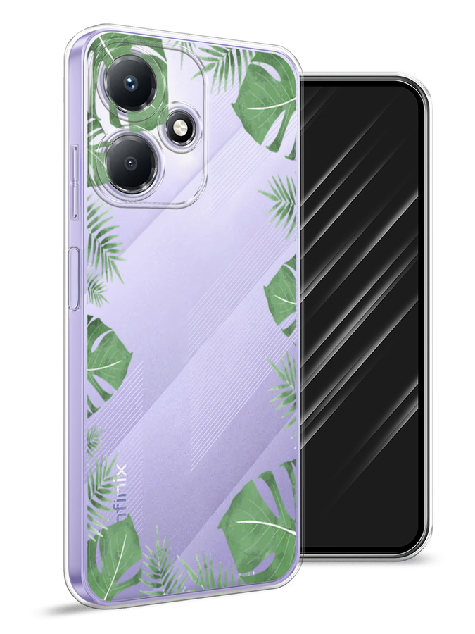 

Чехол Awog для Infinix Hot 30 Play "Листья папоротника рамка", Зеленый, 3104250-8