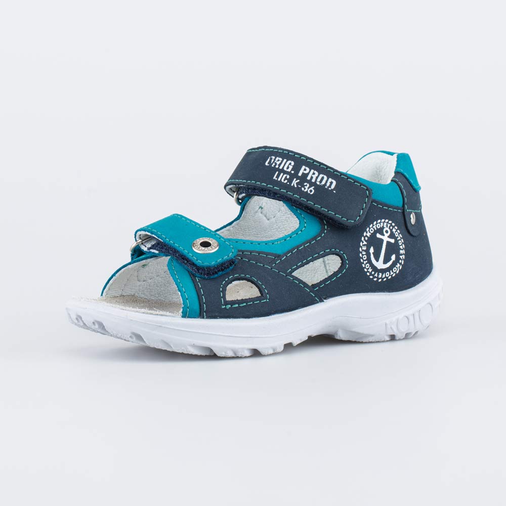 Сандалии детские Котофей 122113-25 цв. синий р.21