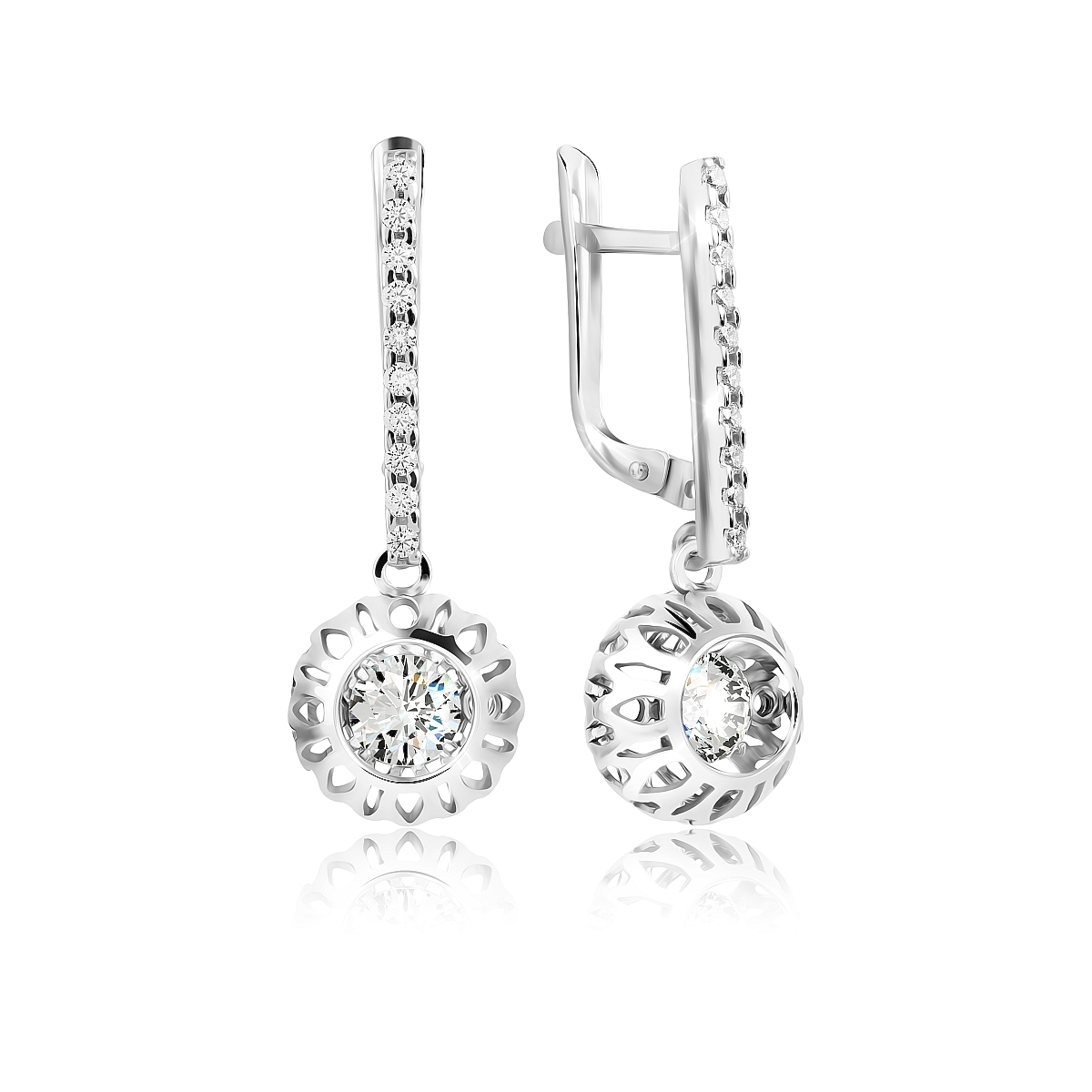 

Серьги из серебра VALTERA 118200, фианит, 118200